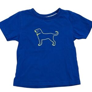 The Black Dog Blue Tee with Yellow Outline